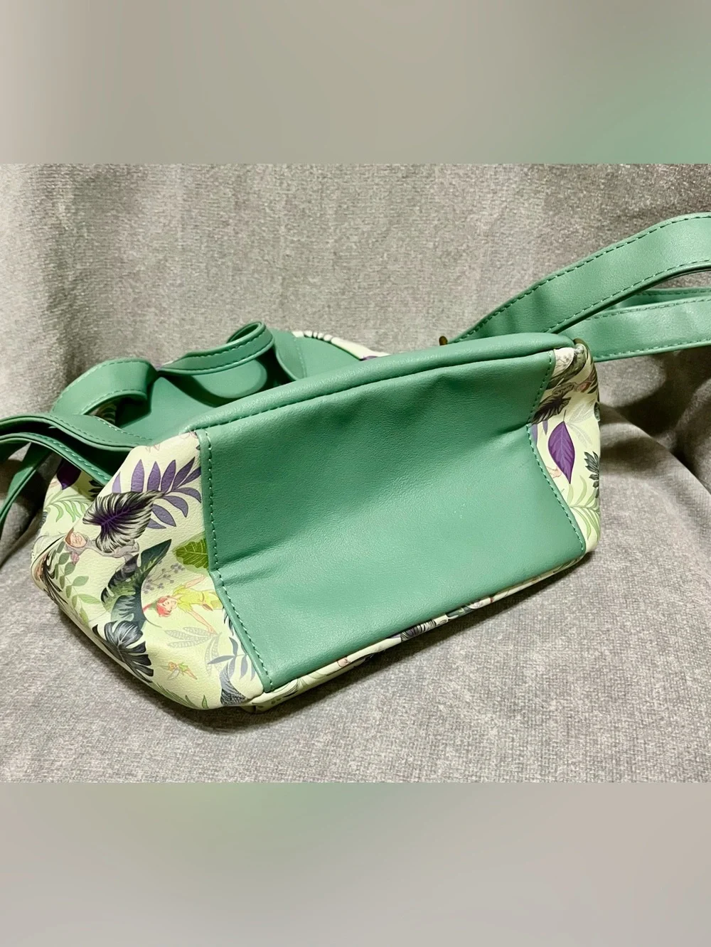 Disney Green Peter Pan Tinker Bell The Lost Boys Jungle Print Mini Backpack